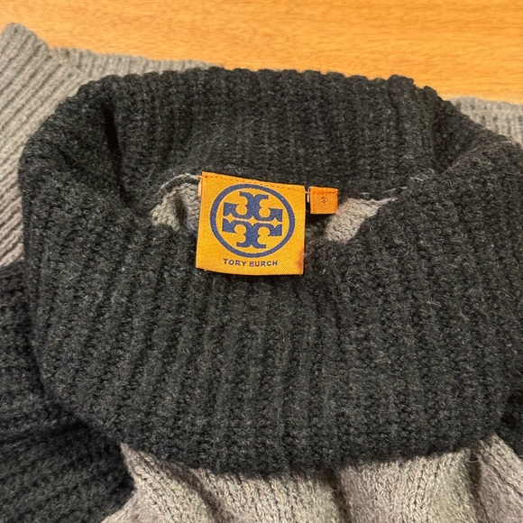 Tory Burch Color Block Wool/Alpaca Turtleneck Sweater - Picture 3 of 6